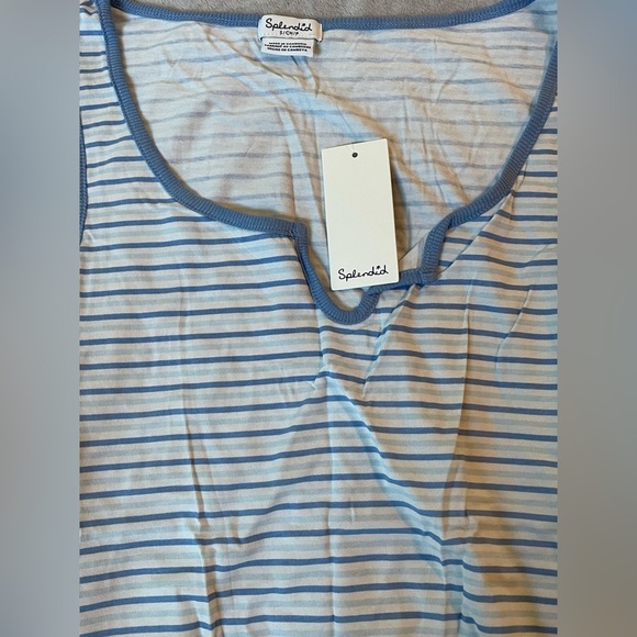 NEW Splendid Blue and White Striped Pajama Set - Picture 3 of 7